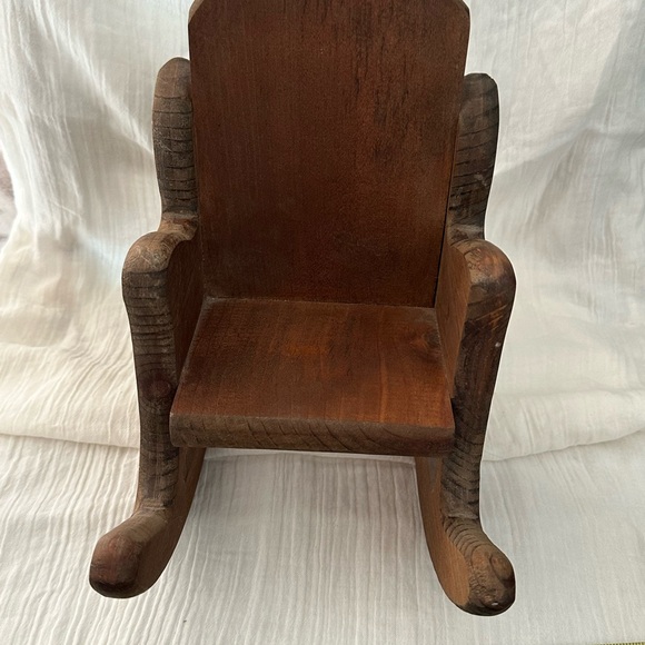 Handmade Other - Vintage Wooden Rocking Chair Handmade Sturdy Construction